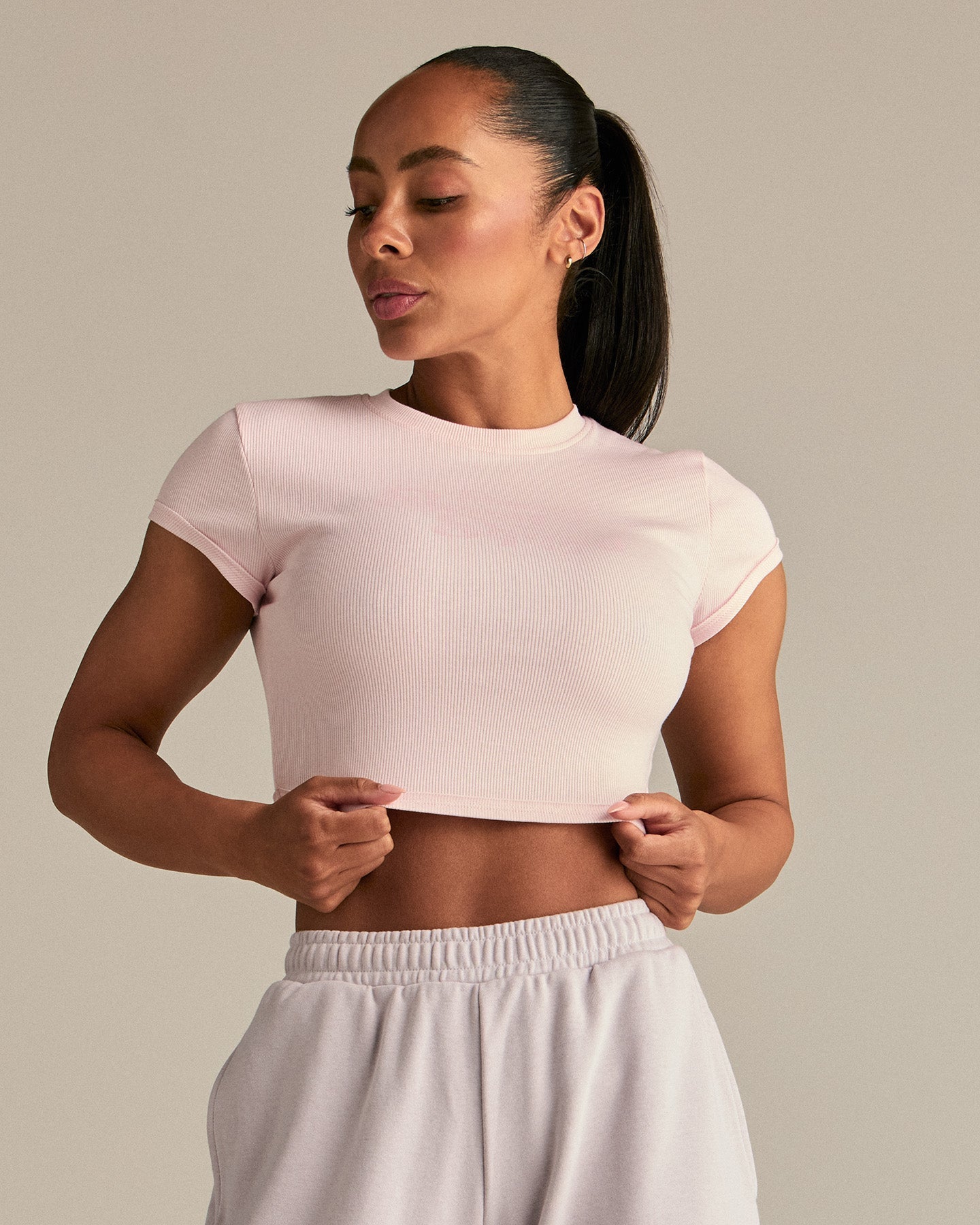 Comfort Graphic Ribbed Baby T-Shirt | Ballet Pink