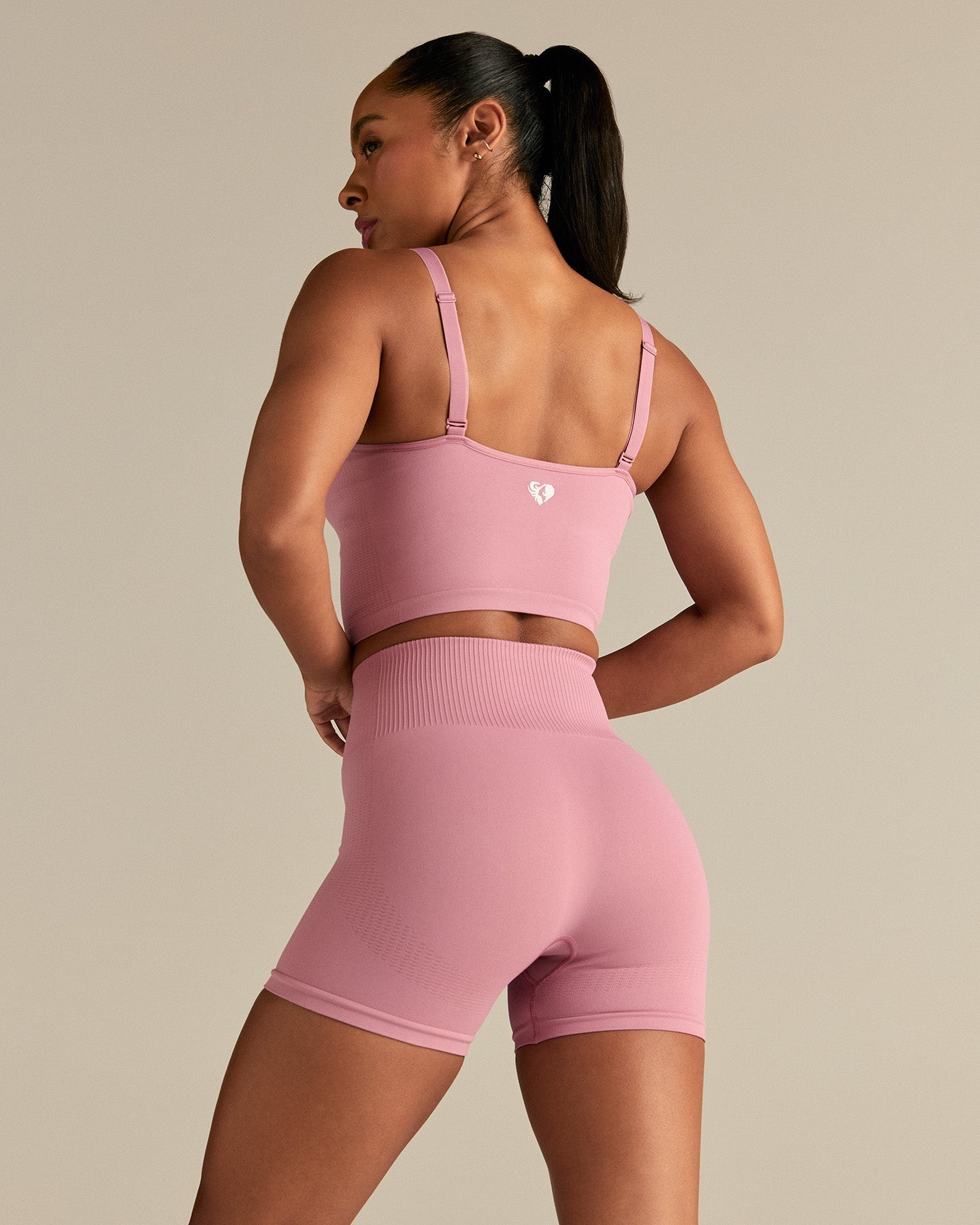 Power Seamless Built-In Bra Tank | Blush Pink