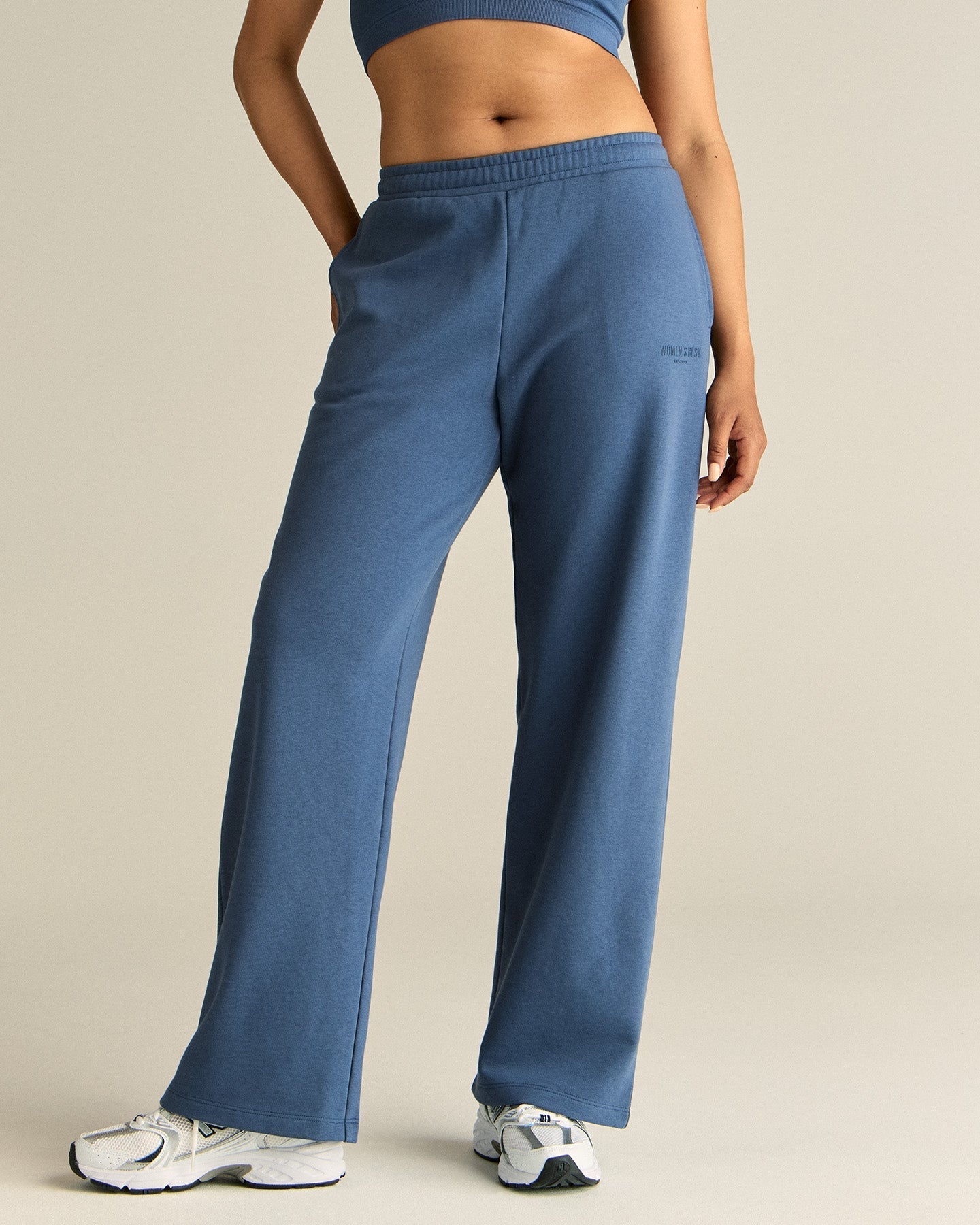 Comfort Lightweight Straight Leg Joggers | Blueberry