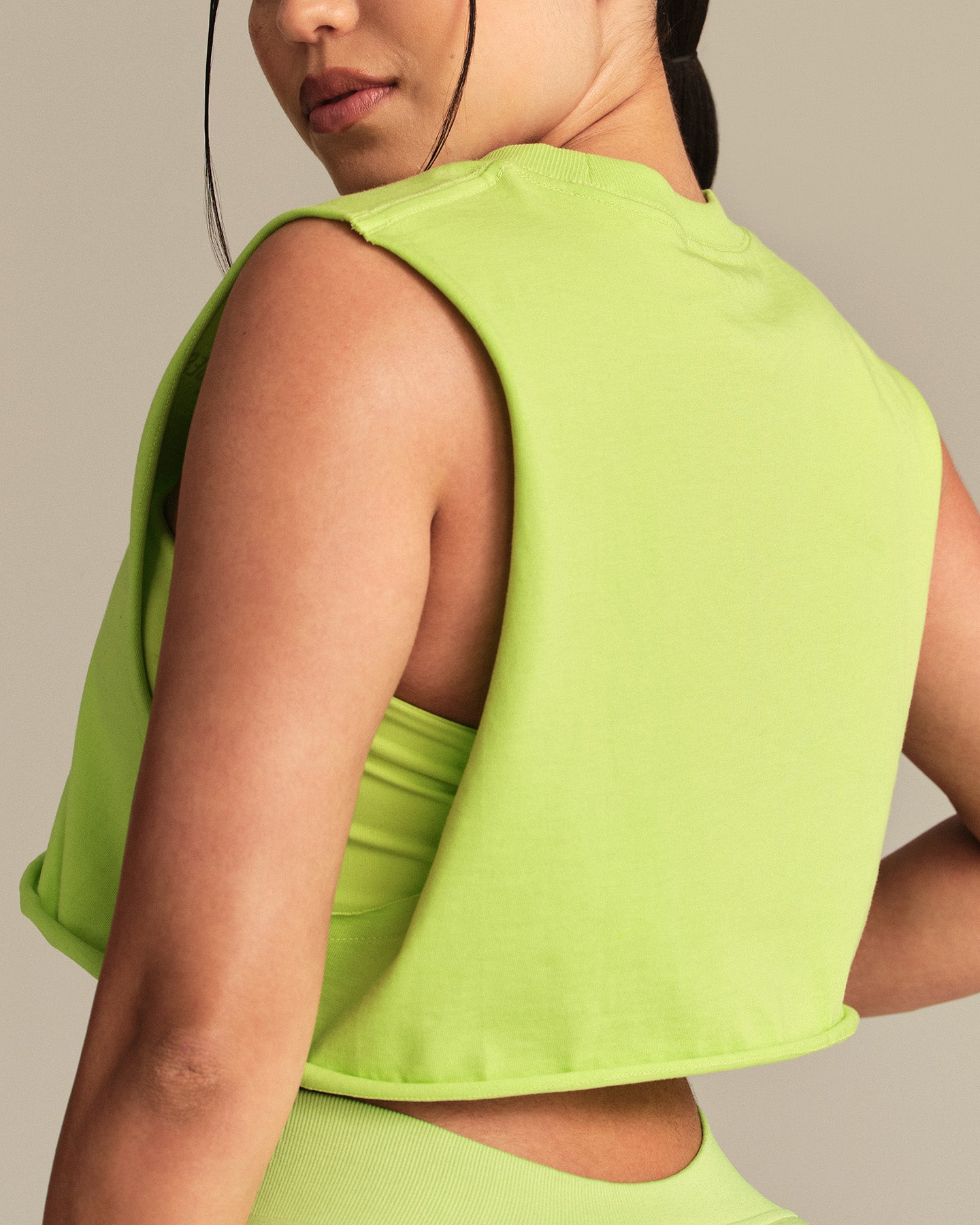 Comfort Drop Armhole Tank | Lime Punch