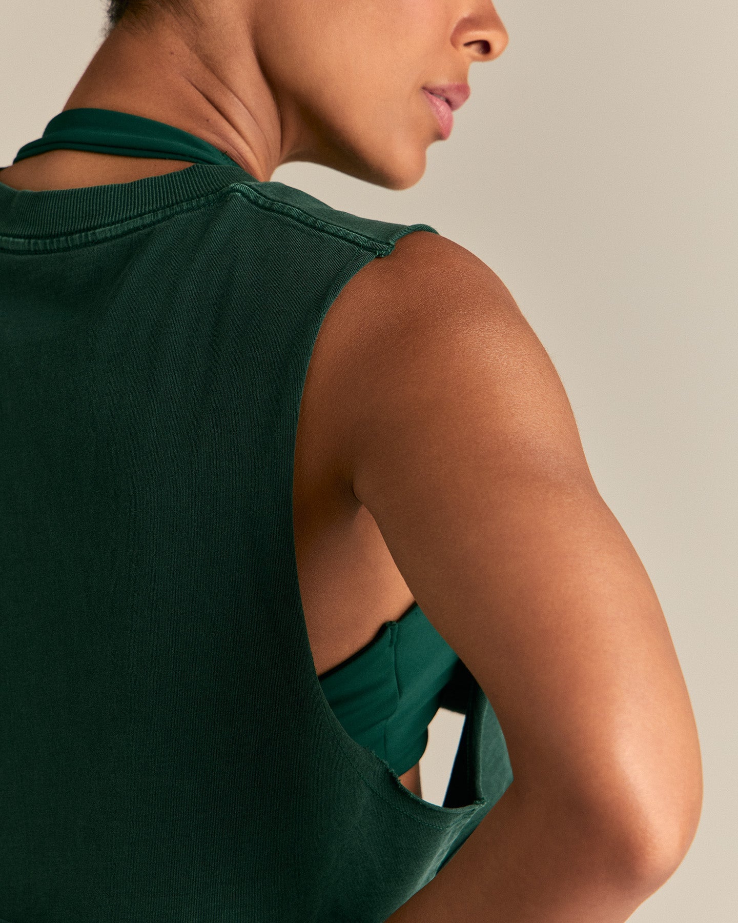 Comfort Drop Armhole Tank | Vintage Emerald